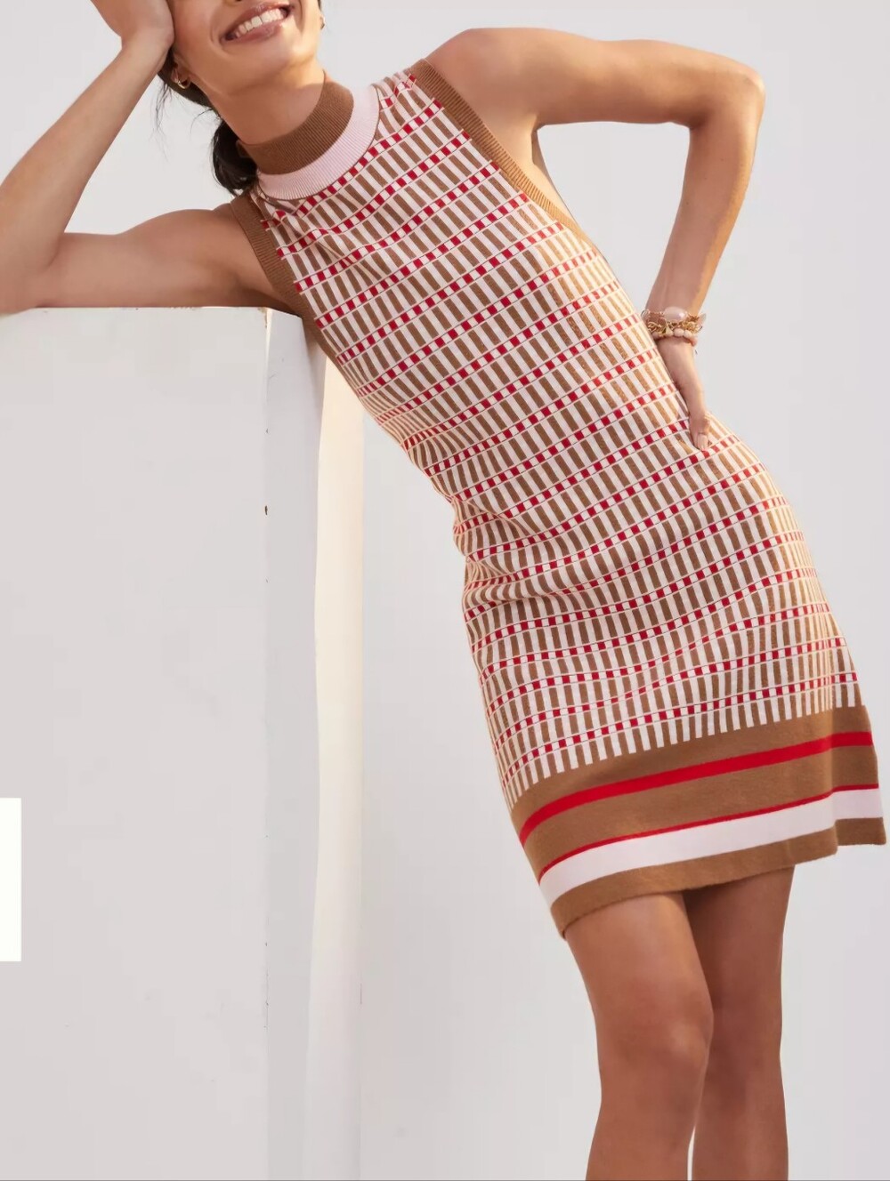 Anthropologie x Maeve Mod Shift Pink Combo Dress